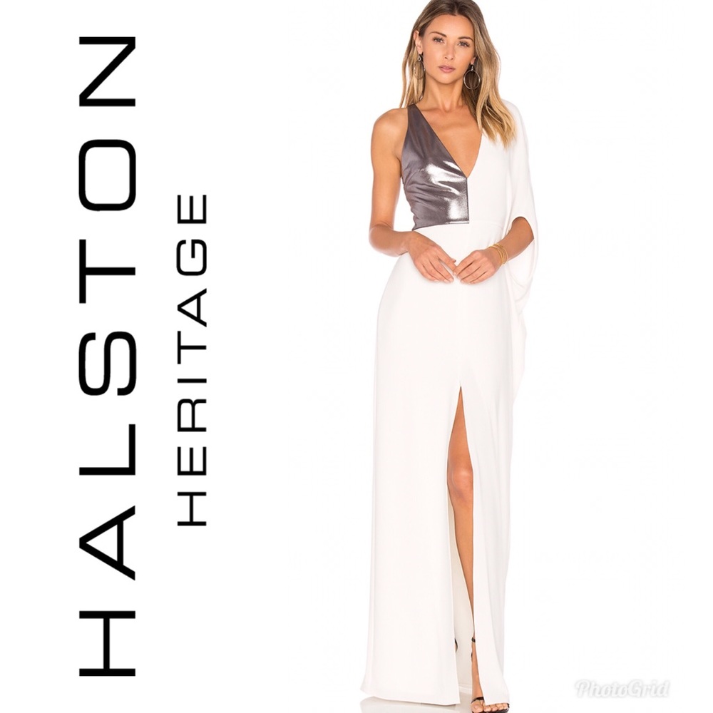 ❄️HALSTON HERITAGE❄️ Asymmetrical Gown